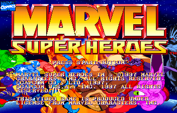 Marvel Super Heroes Title Screen